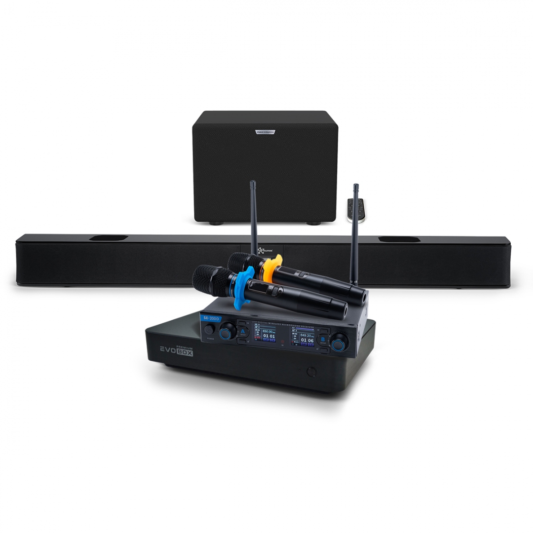 Hi-End караоке-система EVOBOX Premium + EvoSoundBar (саундбар с караоке) в Урюпинске