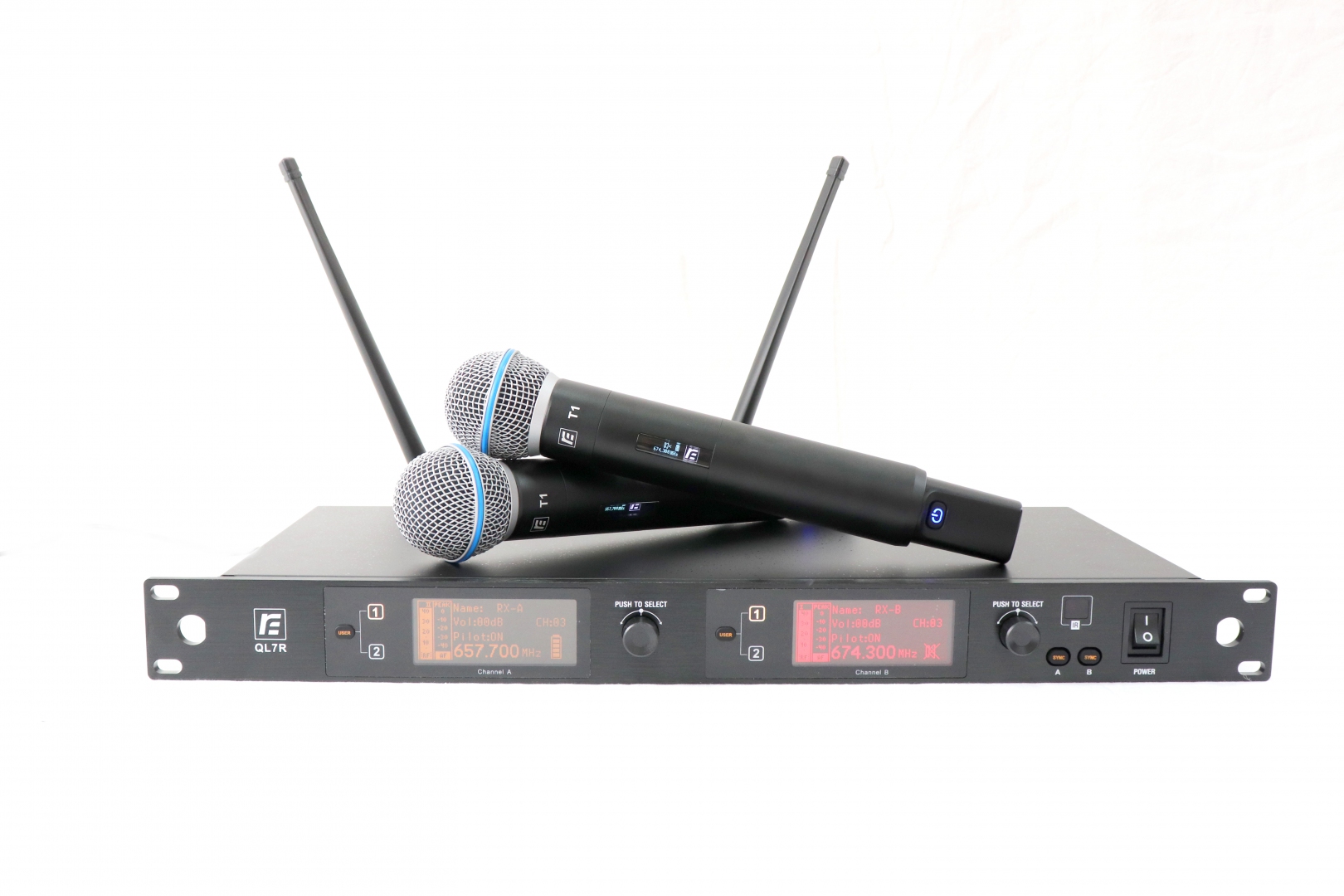 RFIntell QL7R/T1-B 720,500-754,000 МГц 2-канальная радиосистема с 2-мя ручными микрофонами в Урюпинске