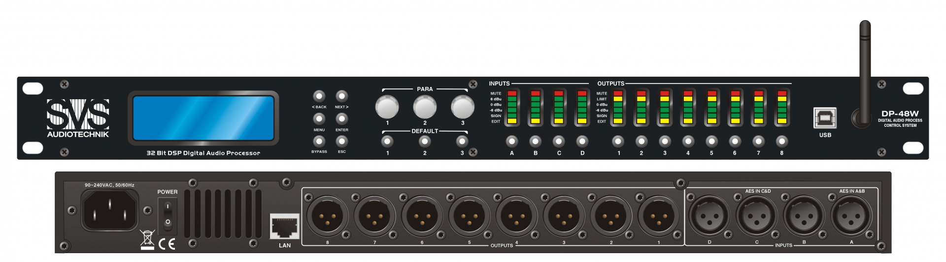 SVS Audiotechnik DP-48W Цифровой процессор: 4 входа 8 выходов в Урюпинске