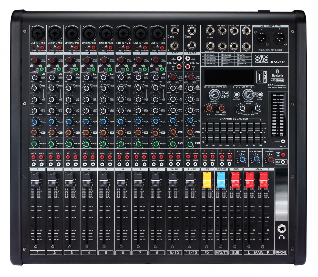 SVS Audiotechnik mixers AM-12 Микшерный пульт аналоговый, 12-канальный в Урюпинске