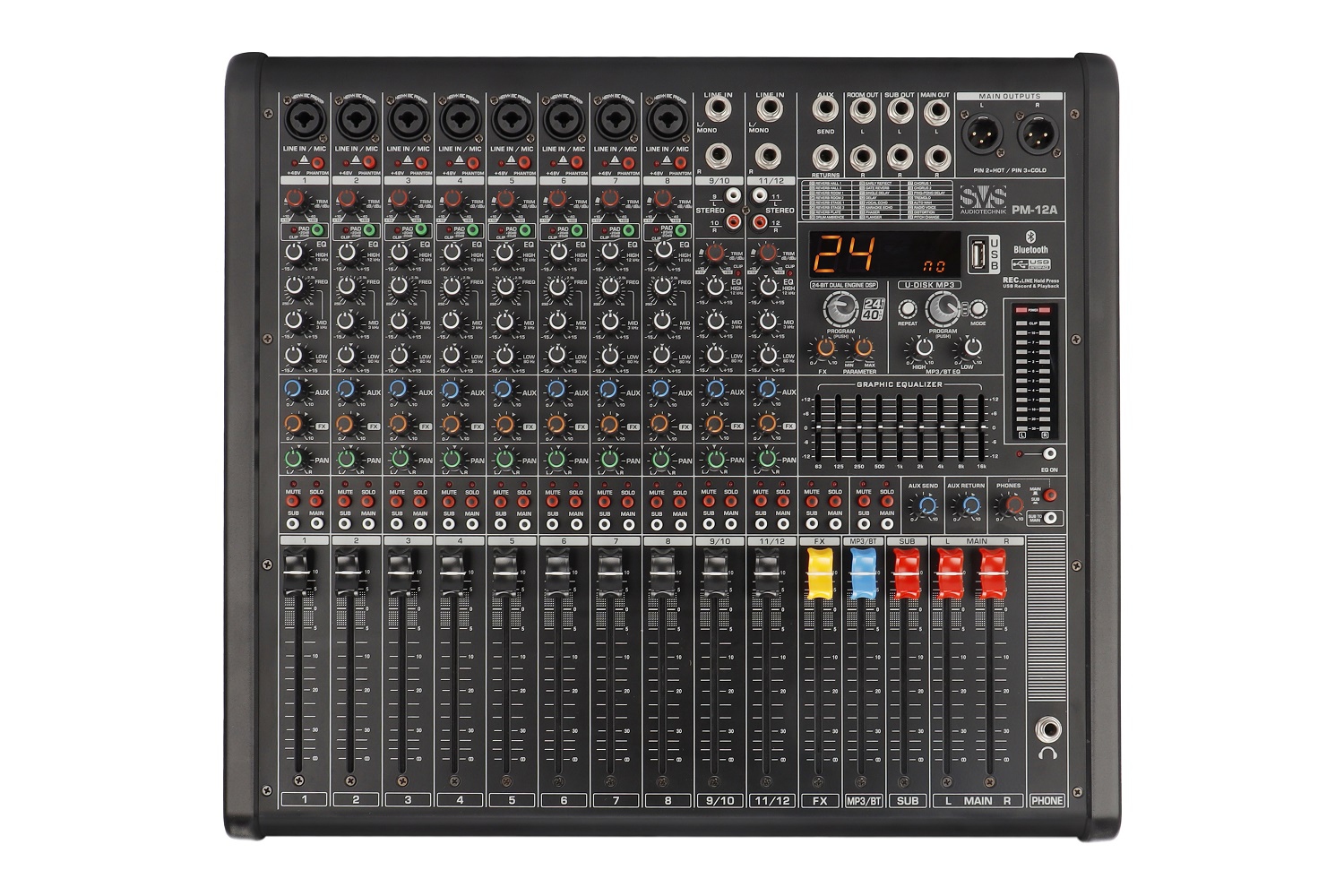 SVS Audiotechnik mixers PM-12A Активный аналоговый микшерный пульт, 12-канальный в Урюпинске